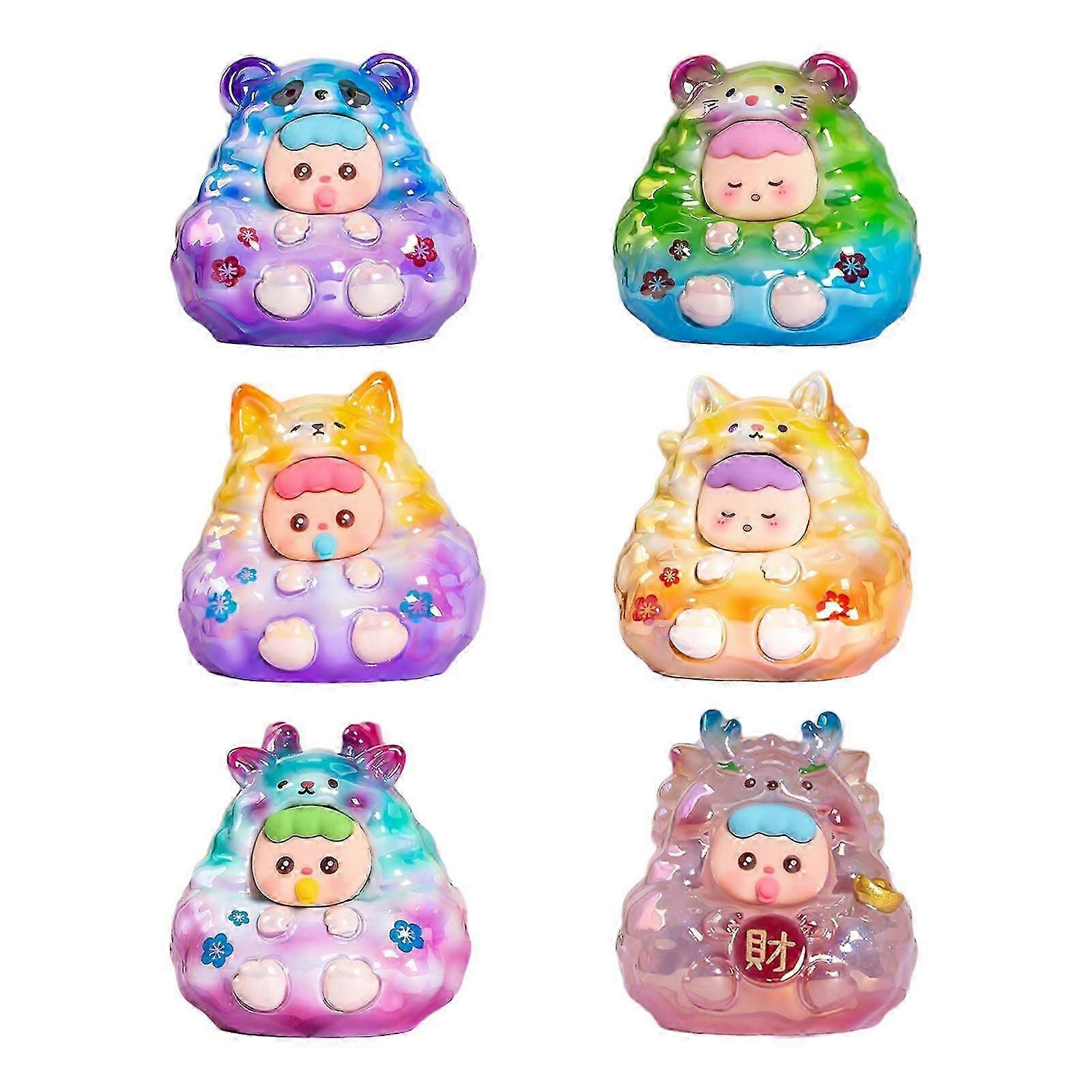 8 st små figurer ornament unika figurer set för pojkar flickor vuxna barn