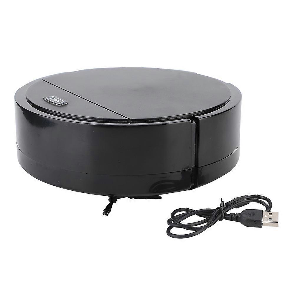 USB Rechargeable Automatic Smart Robot Floor Vacuum Cleaner Household Sweeping Machine (Black)