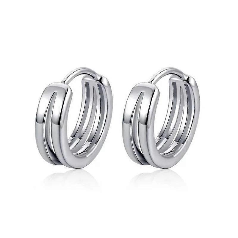 Gothic Skull Hoop Earrings Hypoallergenic Men's Punk Rock Jewelry