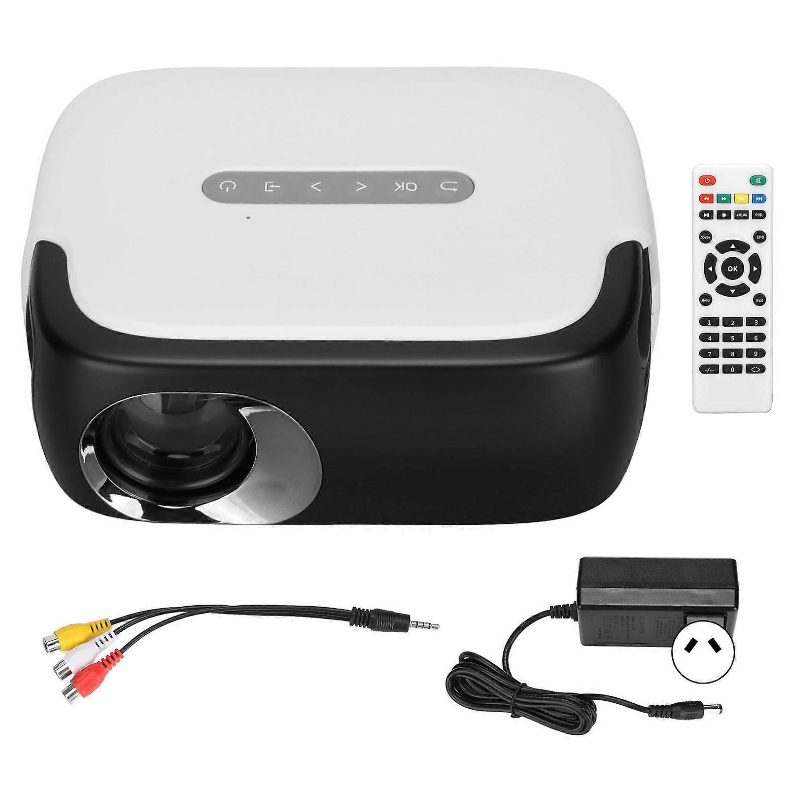 Mini Projector with Remote Control Portable LED Full Color Video Projector for Home TheaterAU Plug