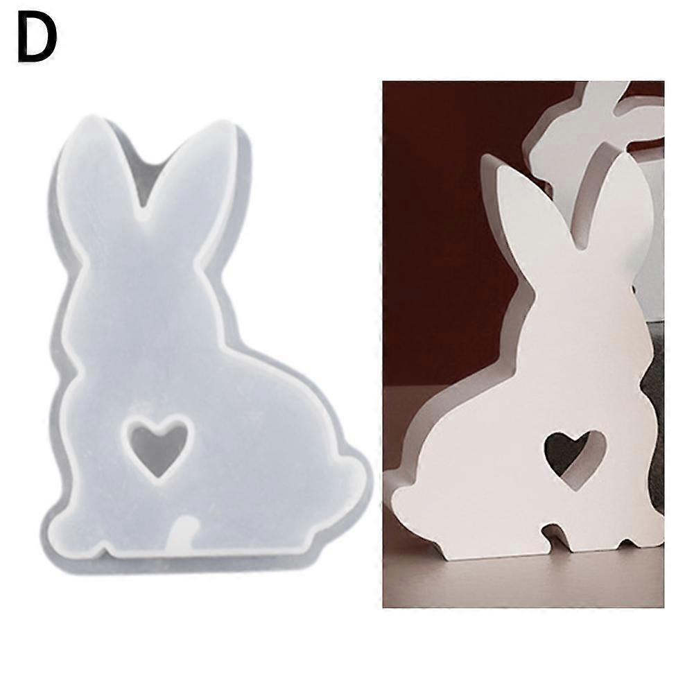 Rabbits Easter Bunny Silicone Mould Chocolate Candles Mould Candy Cake Mold