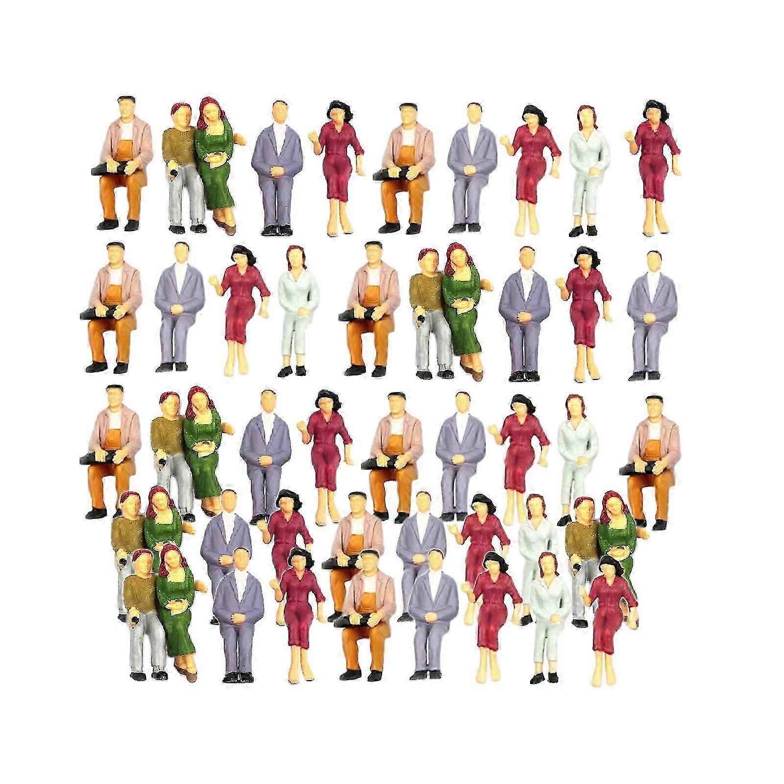 100pcs Painted Model Train Seated People Passengers Figures 1:200