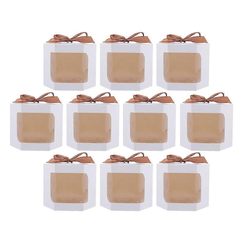 10pcs Paper Candy Cookie Boxes Paper Gift Boxes Gifts Packing Boxes Cardboard Case