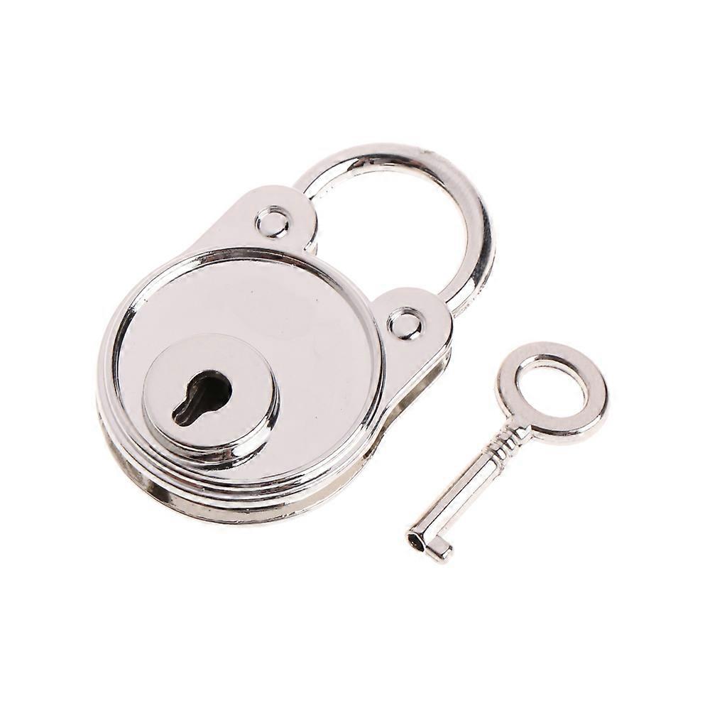 Mini Bear Shaped Lock with for Key Home Keyed Padlocks Vintage for Wish Lock Antique Style Personalized Padlock for Back Silver