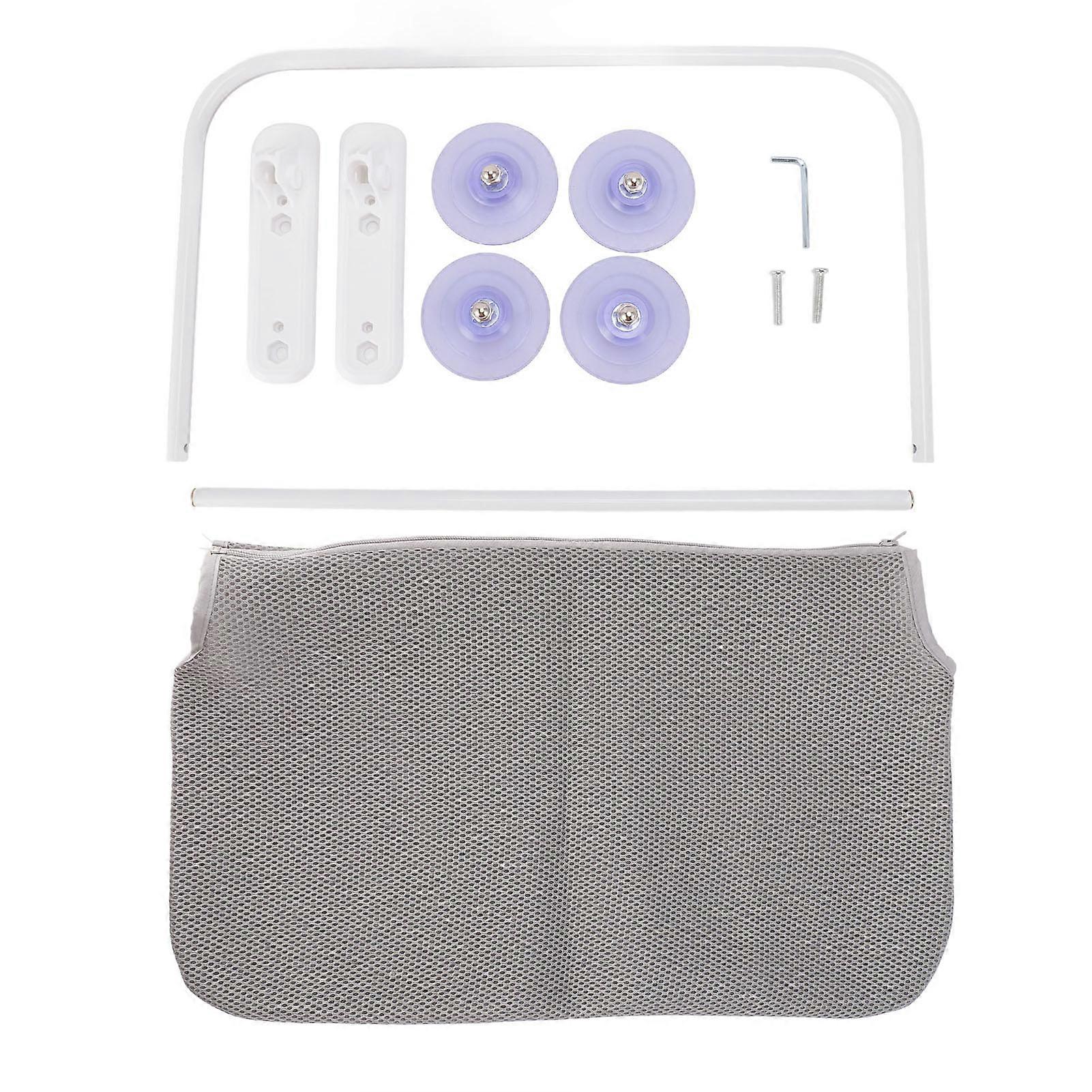 Bed Cordless Large Space Thickened Strong Load Bearing Suction Cup Foldable Cat Hammock for Window Gray