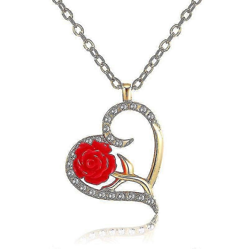 Přívěsek Náhrdelník Láska Růže Náhrdelník Jednoduchý Ins Přívěsek Náhrdelník Jednoduchý a Divoký