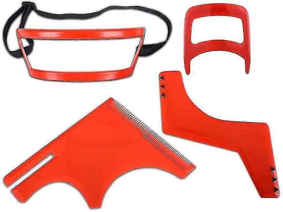 4pcs Beard Stencil Set, Beard Grooming Beard Shape Tool Chin Beard Beard Groomin