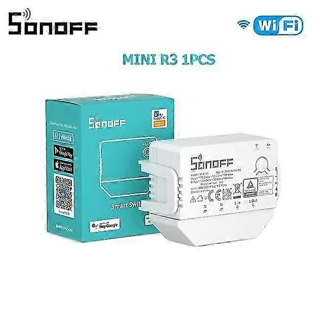 SONOFF MINI R3 16A Smart Wifi Switch With S-MATE No Neutral Wire Smart