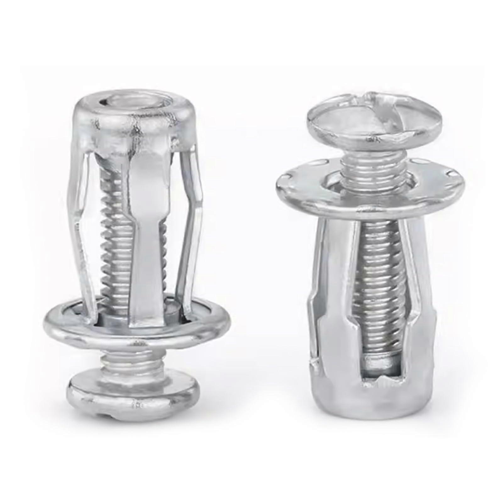 M4 M5 M6 M8 Petal Rivets Nut Expansion Screw Clamp, Metal Rivet Nut Bolt for Hollow Wall Fixing, 10PCS M5x25