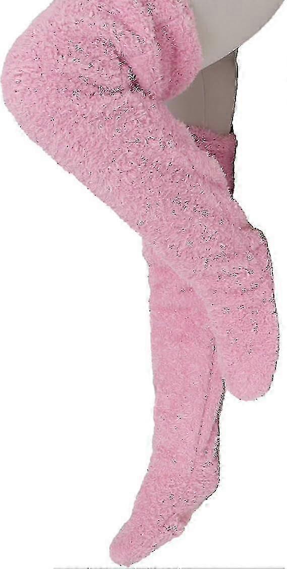 Women's Fuzzy Sock Slippers with Grips, Warm Knee-High Socks, Home Comfort