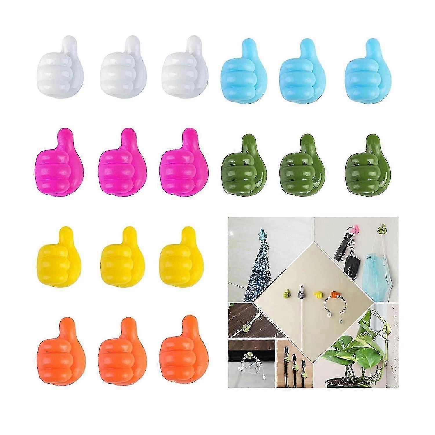 18 Pcs Thumb Cable Clips Self Adhesive, Cable Holder, Cable Organiser