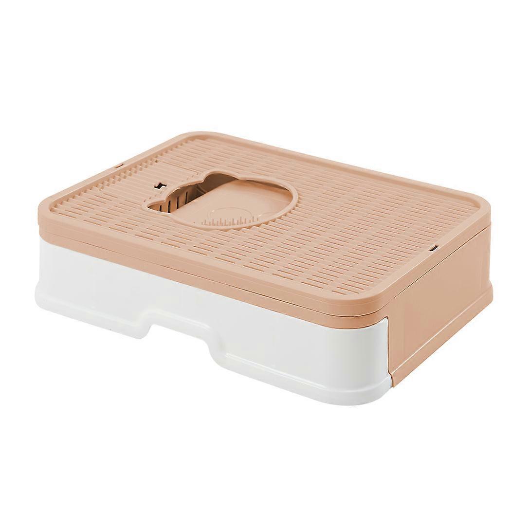 Pawz 折りたたみ式猫用トイレトレイ同封型ピンク用トイレトレイ