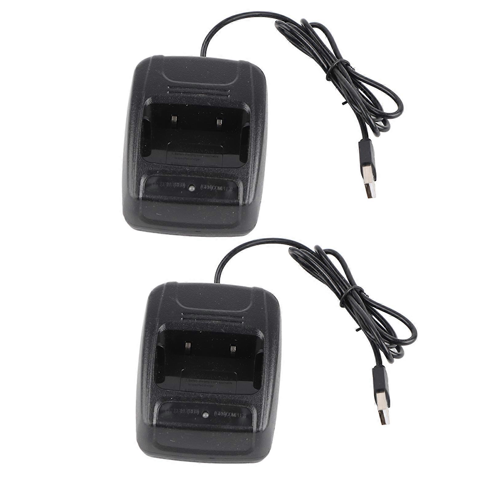 2pcs Interphone Walkie Talkie for Baofeng BF666S/BF777S/BF888S USB Battery Charger with Charging Indicator