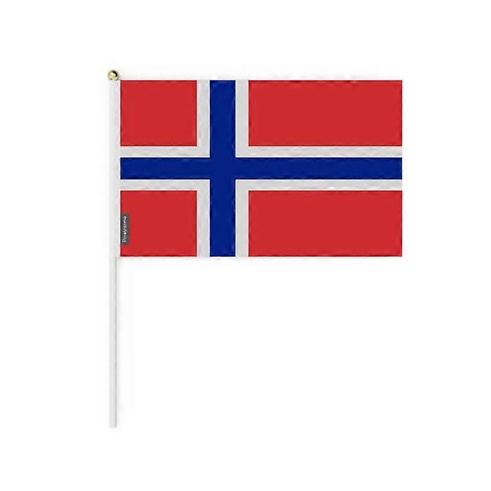 Mini Norway Flag – 14 x 21 cm – Handheld – Polyester – 1 piece