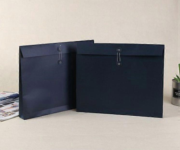 5pcs A4 Kraft Paper Envelopes Large Capacity File Organizer Bag With Button String Closure For Document Storage Office Meetings Business Travel