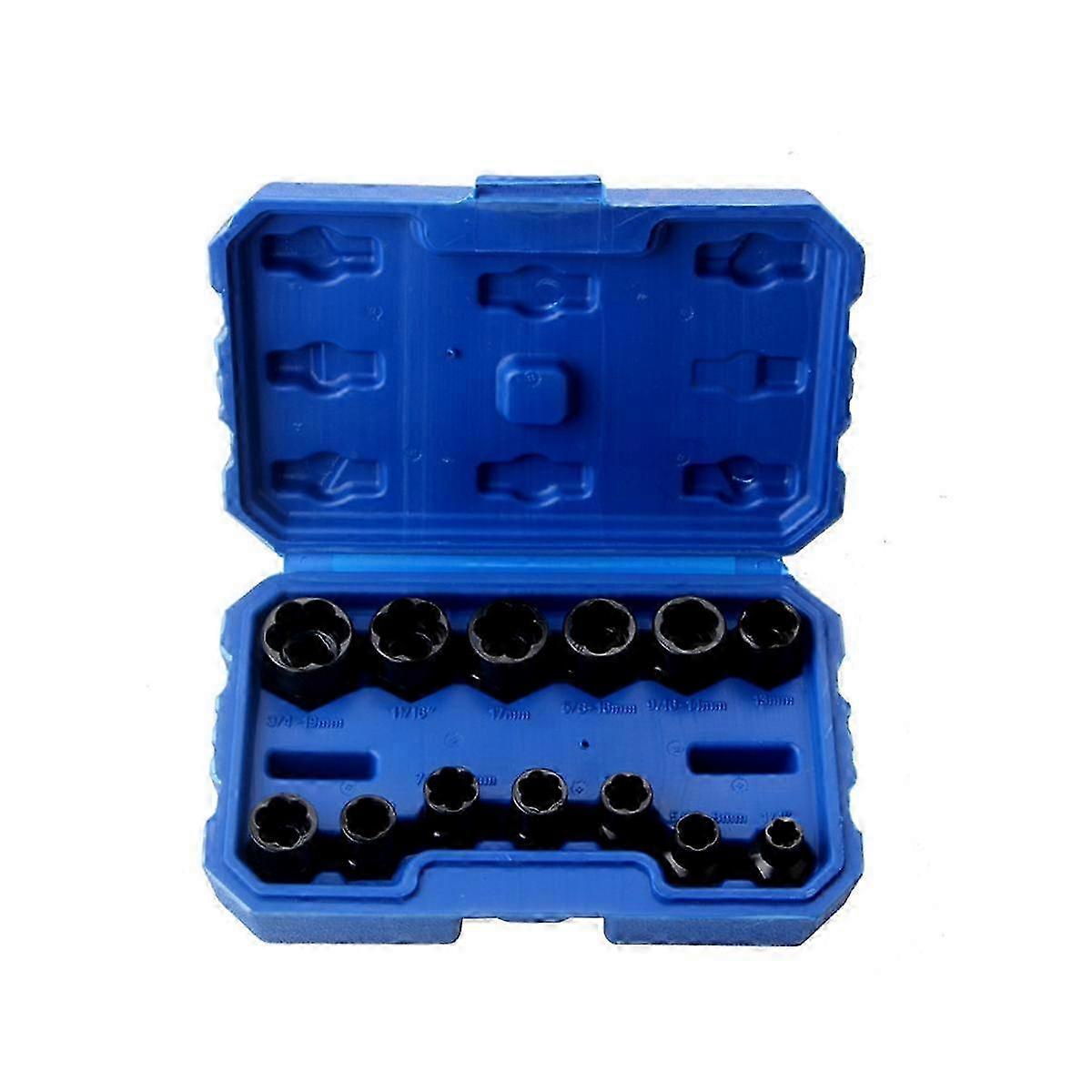 Nut and Bolt Extractor Damaged Screw Remover Impact Socket Tool Set Bolt Nut Screw Removal Socket W