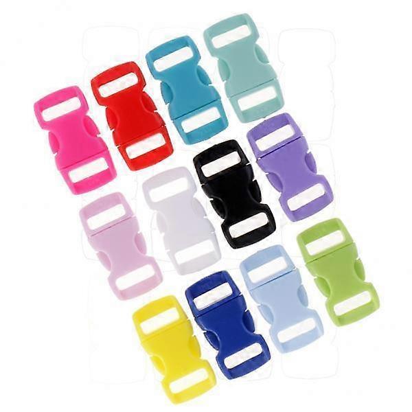 3-4pack 36pcs Resin Side Quick Release Buckles Adjusting Clips Mixed
