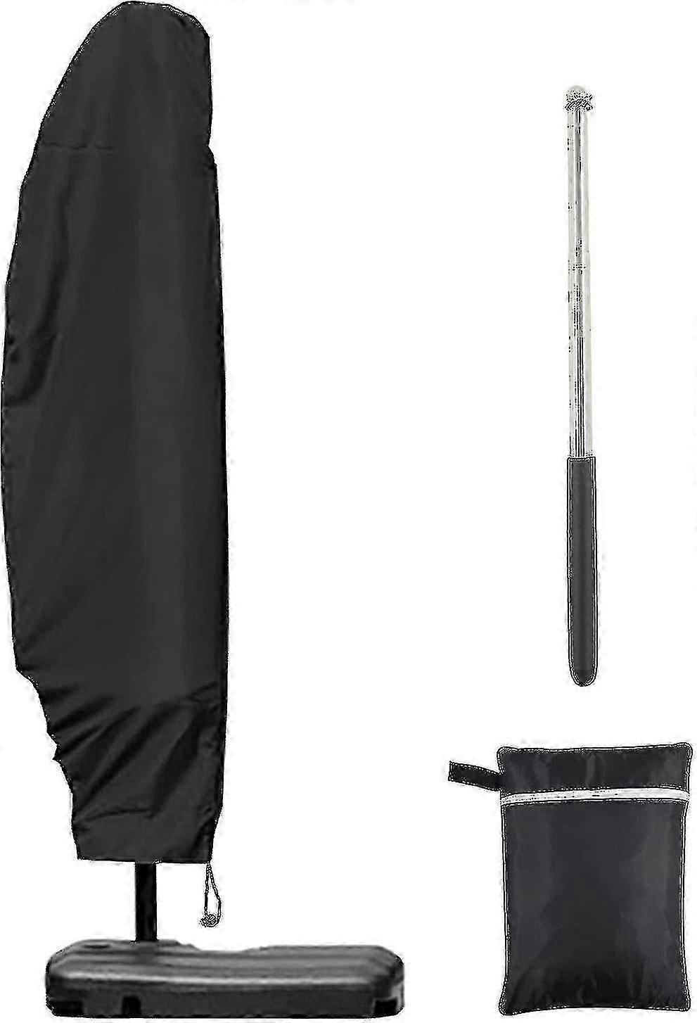 パラソルカバー3m4mジッパー付き1.4m伸縮ロッド付き280x30/80 / 45cm。