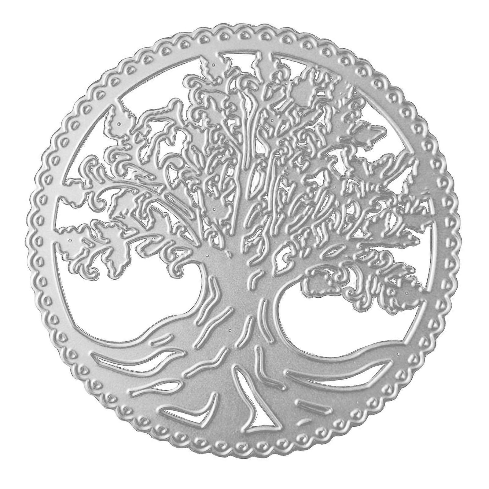 Handmade DIY Die-cutting for Card Making Round Lace Tree Metal Die Cut Embossing Knife Mold for Scrapbook Envelope Craft