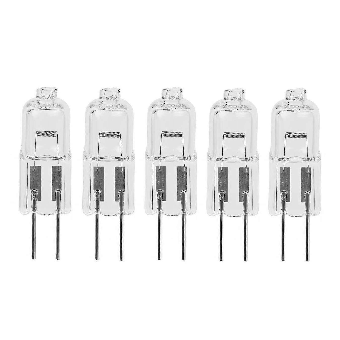 G4 12V 20W Halogen Bulb 5-Pack, Tungsten Indoor Lighting, Compatible with AC/DC, Warm White, Easy Install