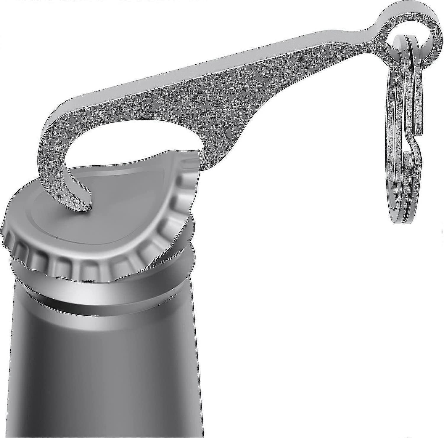Xinxu Titanium Keychain Bottle Opener Mini EDC Silver 1pc