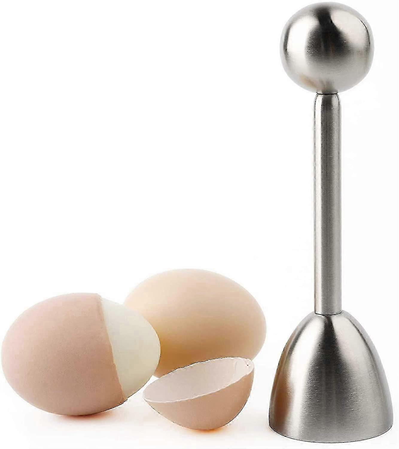 Egg Cracker Attachment For Soft Boiled Eggs, Stainless Steel Bowl Remover, Cake