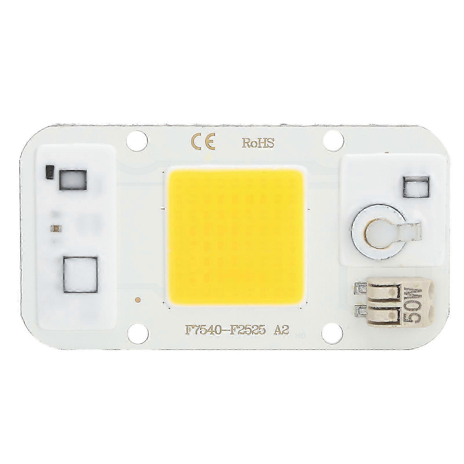 50W Integrated LED Chip Lighting Source for Plant Growth with Warm Light, 220V High Voltage Drive-Free Design for Optimal Growth Environment