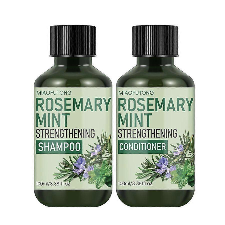 Rosemary & Mint Strengthening Shampoo and Conditioner, Nourishment & Smoothness for Thin Hair, Reduce Frizz and Add Shine for All Hair Types