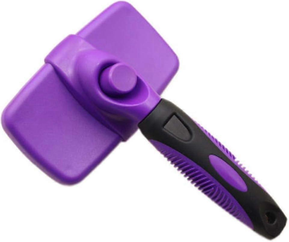 Self-Cleaning Grooming Brush for Long-Haired Cats and Dogs, Ideal for Removing Undercoat and Loose Fur