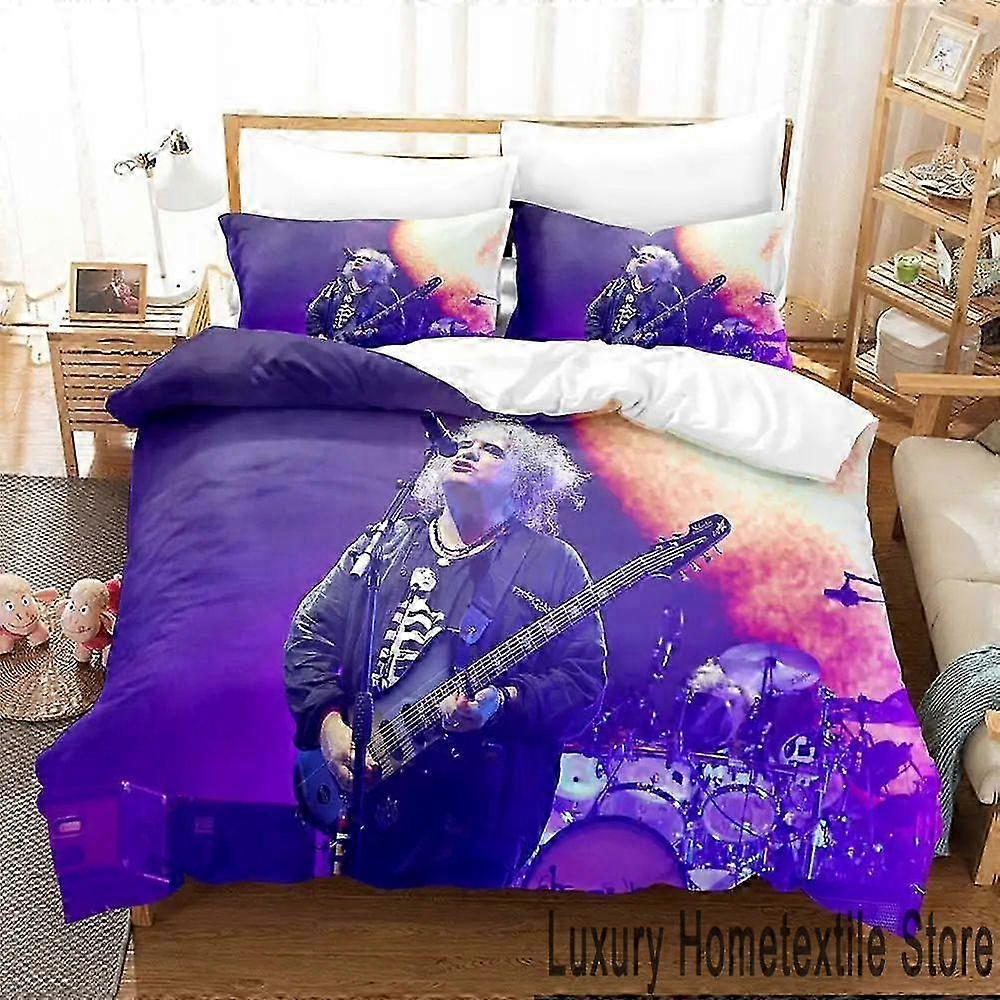 V2492 Bed Sheets Bedding Set Duvet Cover Set Quilt Cover Pillowcase Comforter for King Queen Size Suitable for Music Fans 3-Piece Bedding Co