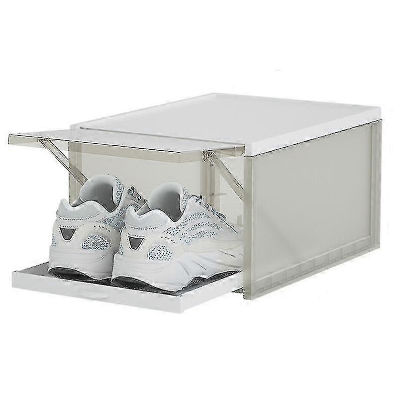 Acrylic Shoe Storage Box Plastic Stackable Simple Shoe Cabinet Dust-proof Drawer Transparent 3 Pcs