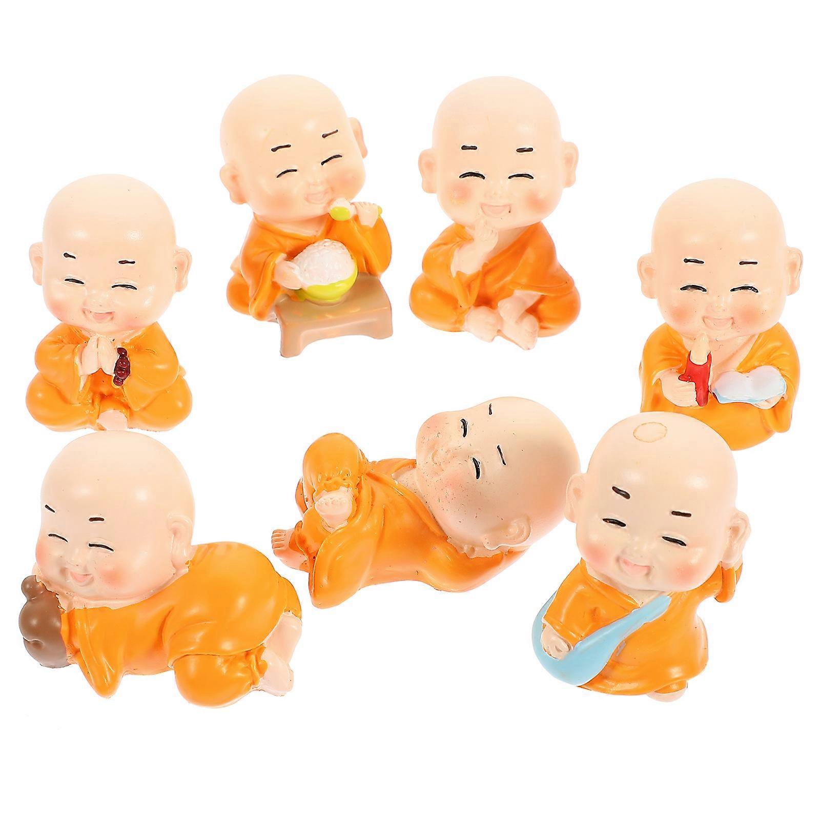 Resin Monk Sculpture, Adds Personality to Tables and Gardens, Realistic Features