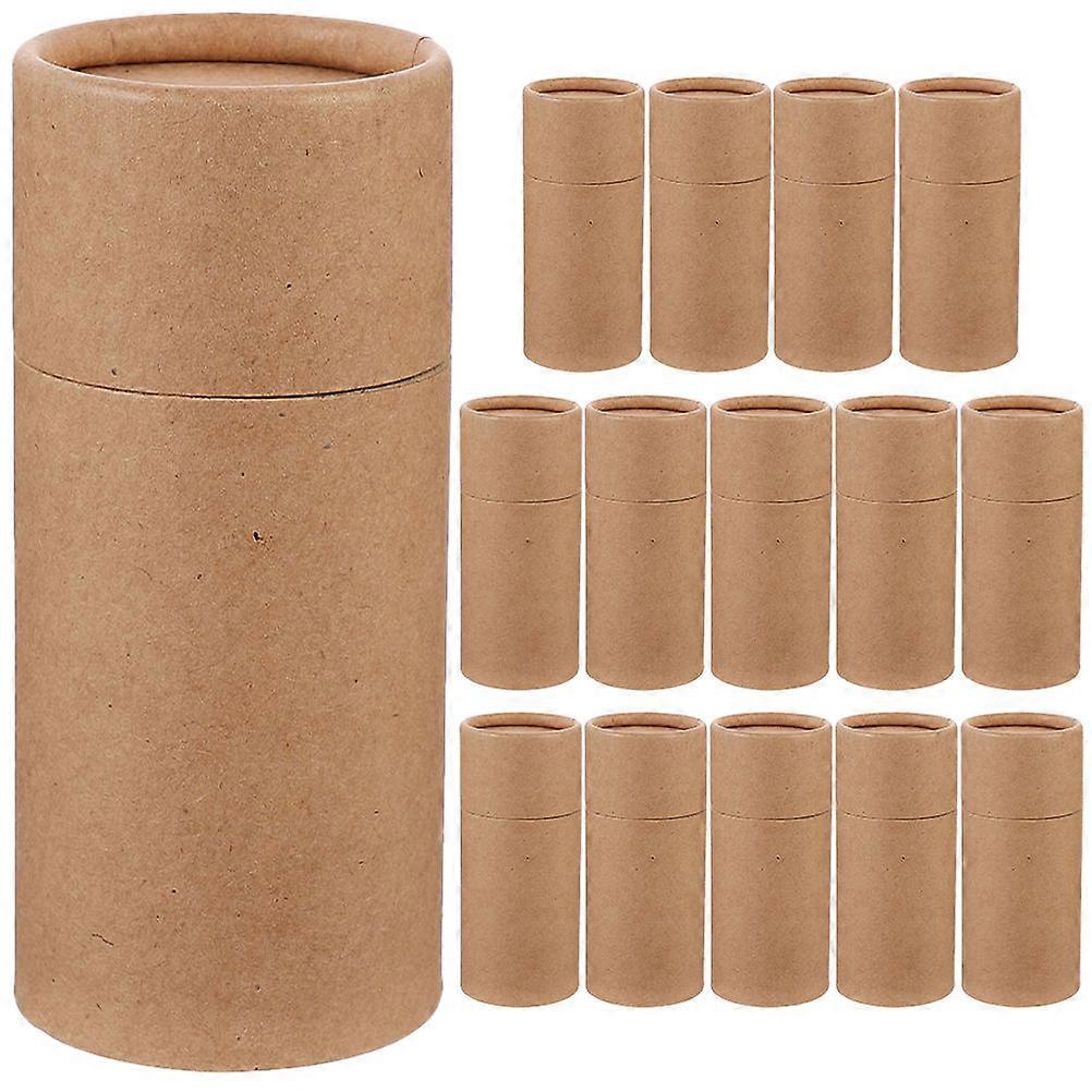 15pcs Kraft Paper Tubes for Essential Oils, Tea, Gifts Secure & Versatile Storage Boxes for Cosmetics, Incense, and Small Items