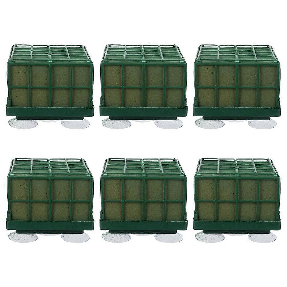 6pcs Wedding Car Floral Mud Blocks with Suction Cups – Lightweight & Durable Flower Sponge Base for Fresh or Artificial Flowers – Easy to Use for