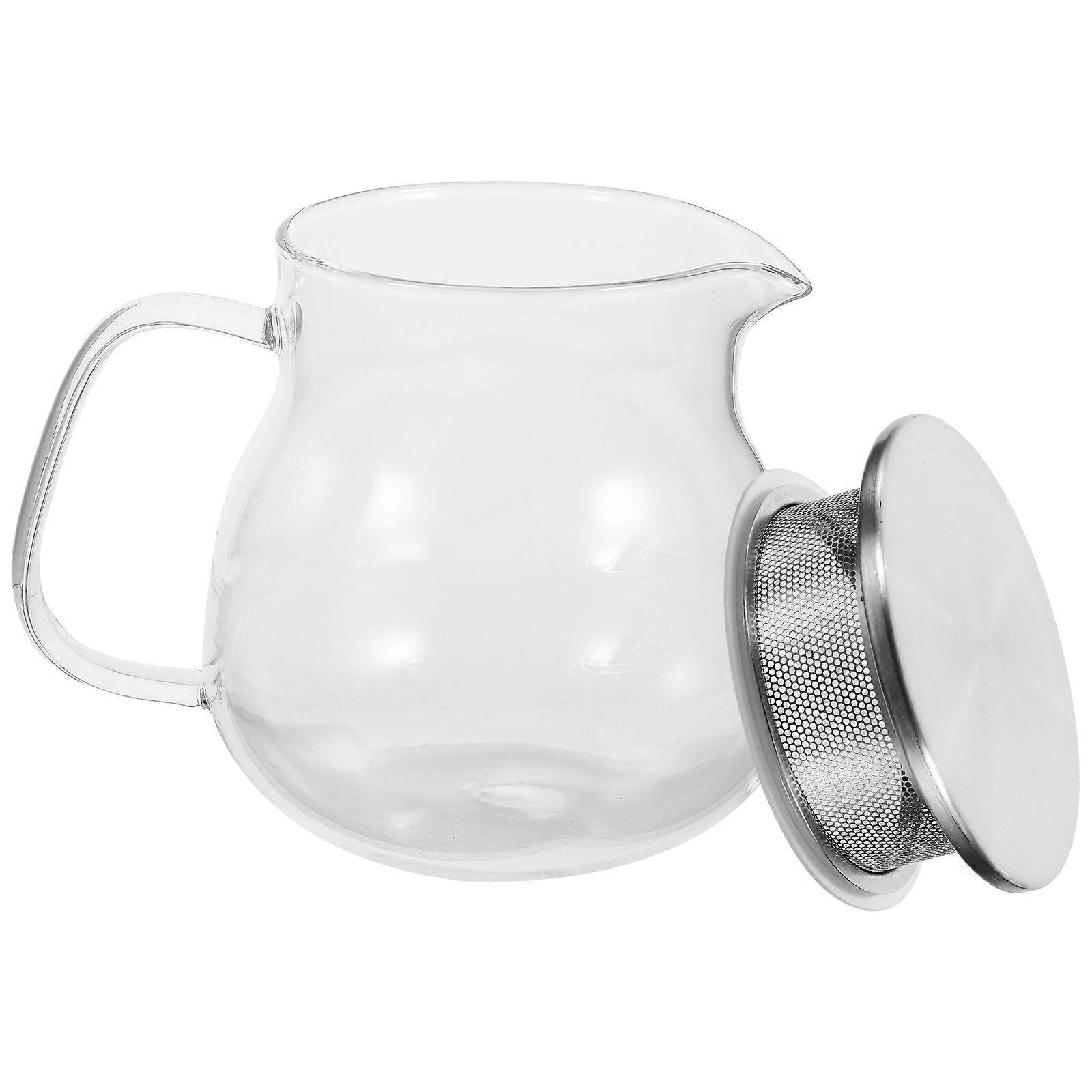 Borosilicate Glass Teapot with Infuser – Heat Resistant Transparent Tea for Home and Office Use