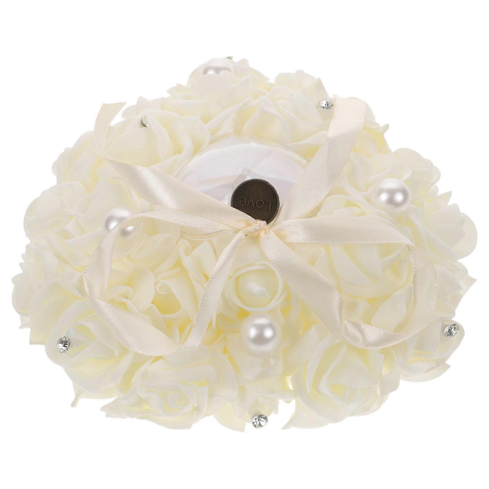 Romantic Ring Holder Cushion Create Romantic Atmosphere Wedding 19.00X19.00X7.50CM 1Set