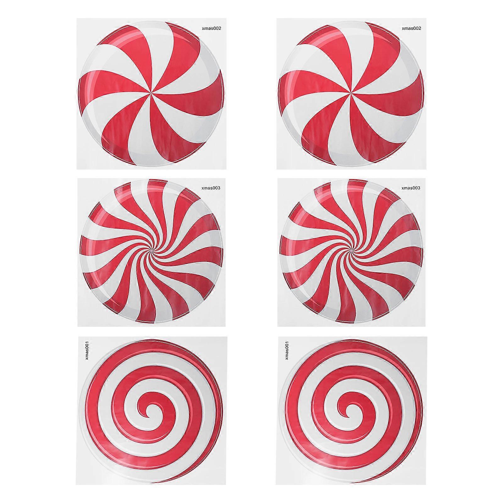 Christmas Design Wall Stickers Festival Atmosphere Creation White 30X30CM 6Pcs