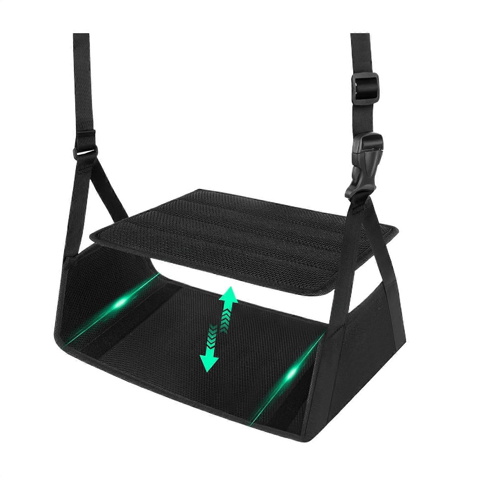 foot hammock for air travel, large airplane footrest with removable base, black Ref: 8181