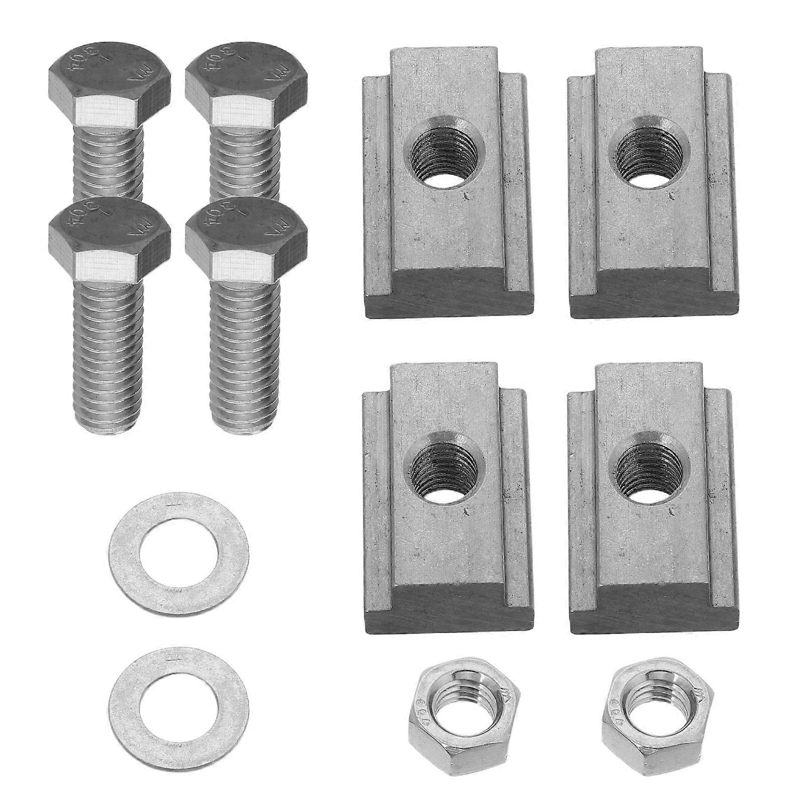 4 Sets Slot Nuts For Pickup Truck Bed Deck Rails Easy Installation Stainless Steel Button Socket Cap Screws Compatible With Various Truck Models