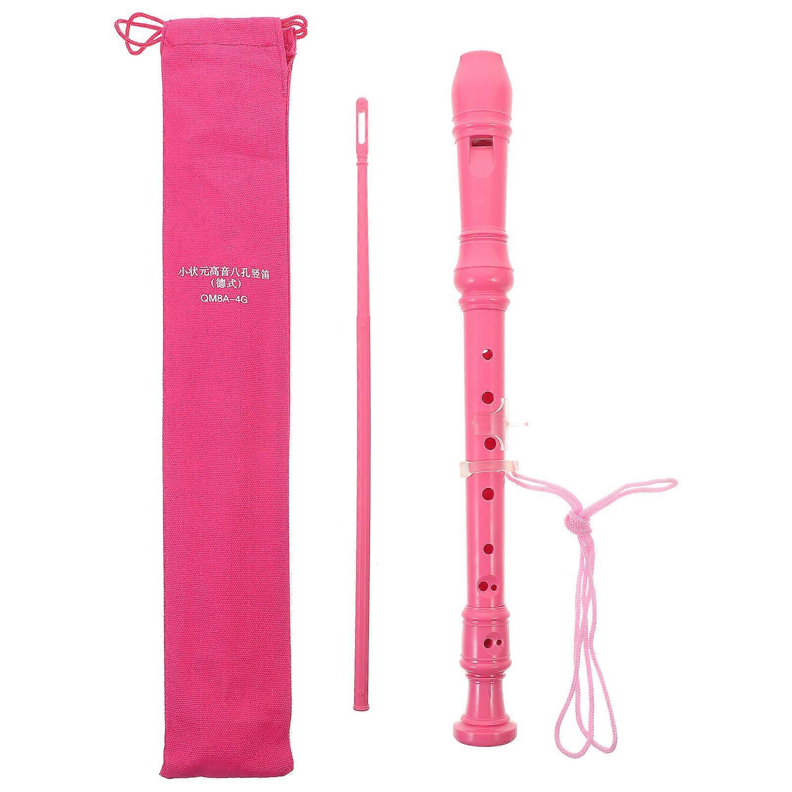 Beginner Clarinet Musical Instrument Accurate Pitch 8-Hole Design Pink Color Children Rehearsal 1Set