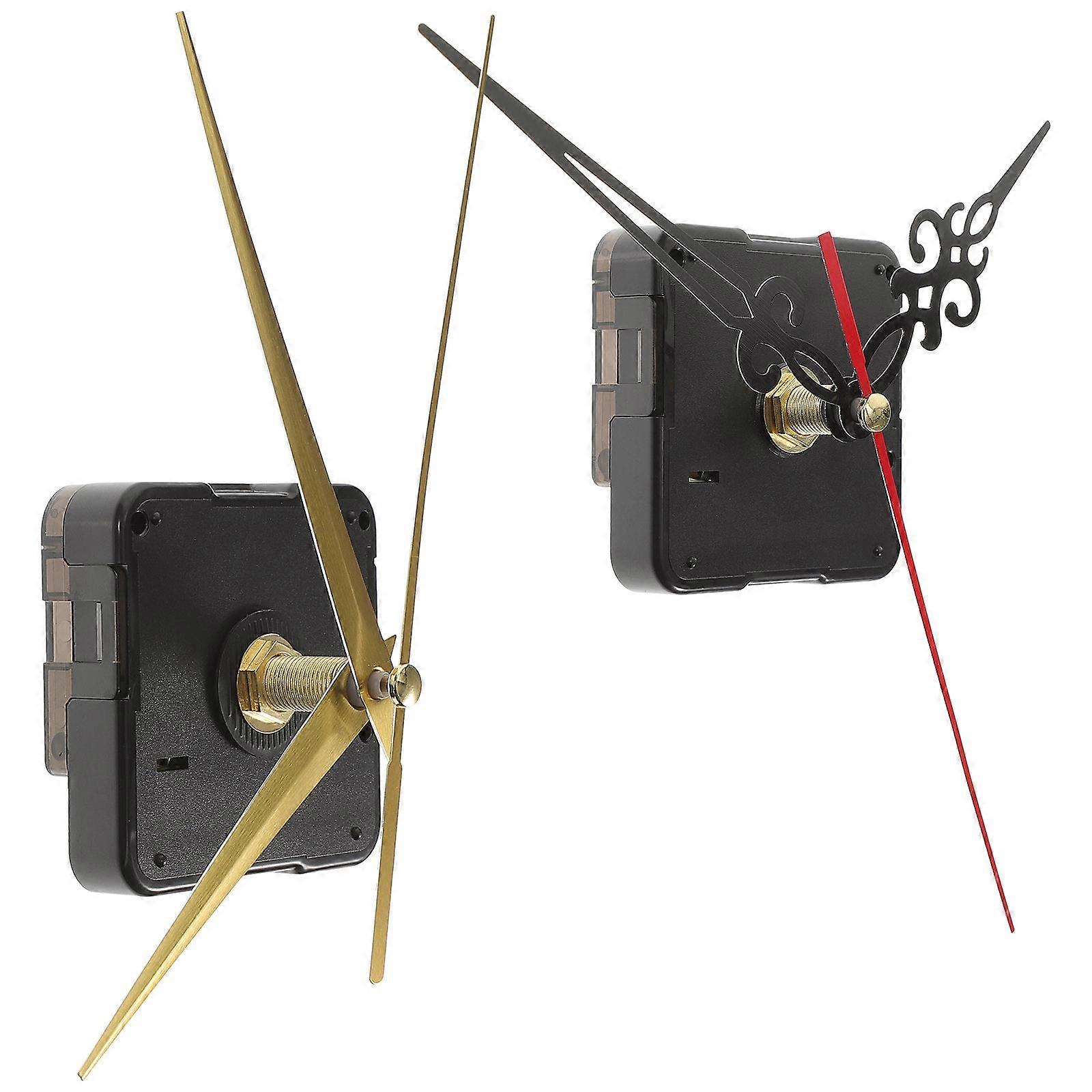 Clock Replacement Parts Quartz Technology Living Room Library Precise Clock Works Replacement Black 1 Set