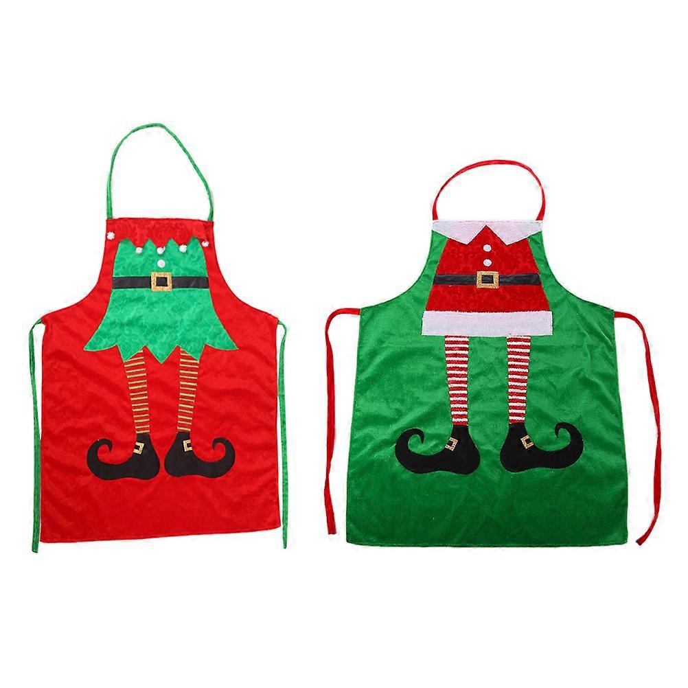 Cooking Waist Bib Apron For Kitchen Cooking Baking Adjustable Waist Ties Assorted Color 95x52x0.5cm 2Pcs