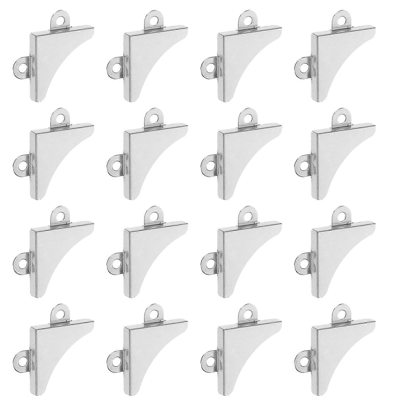 Flat Bracket For Cupboard Corner Modern Aesthetic Heavy Duty Mounting Hardware Silver Color 50Pcs