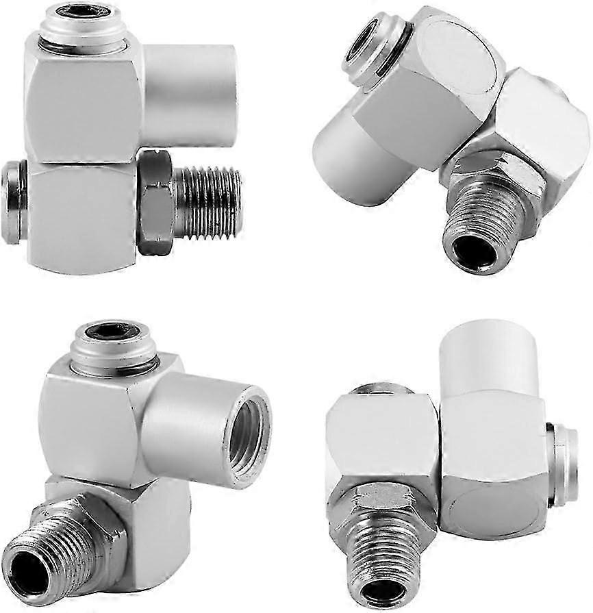 Universal Air Hose Connector - 360 Degree Swivel Plug 1/4'' Adapter Air Tool Accessories (Set of 2)