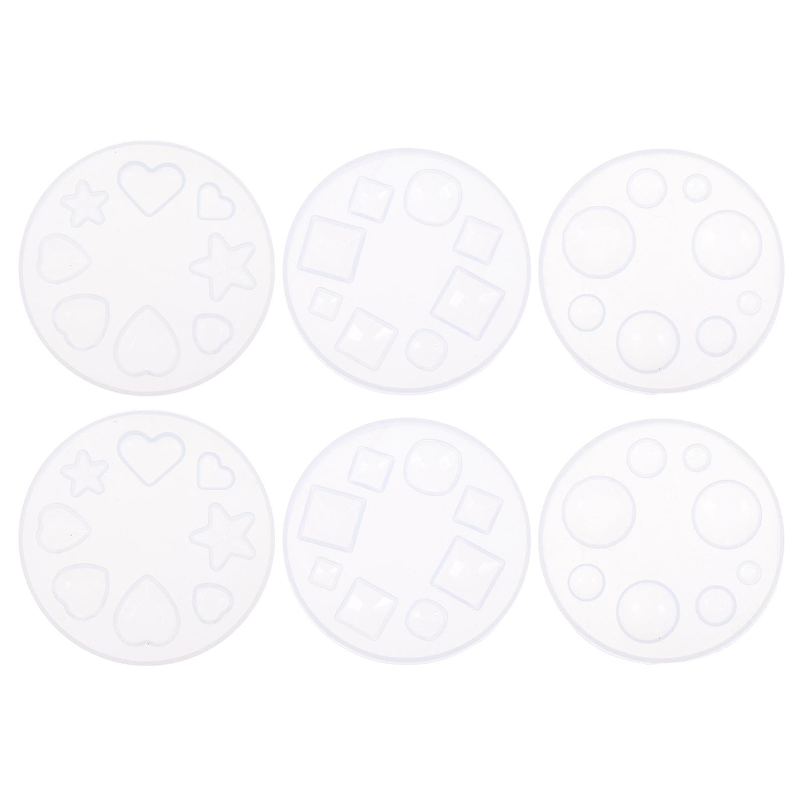 Resin Jewellery Moulds Time Stone Molds For Diy Crafts Making White Color 5X5cm 6Pcs