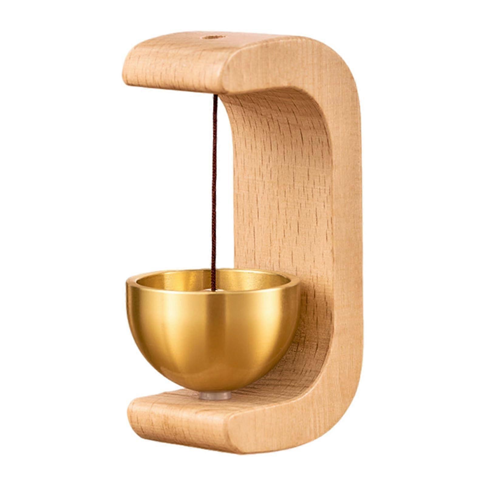 C-Shaped Wind Chime, Wooden Wind Chime for Modern Home Decor, 4x2.5x7 cm
