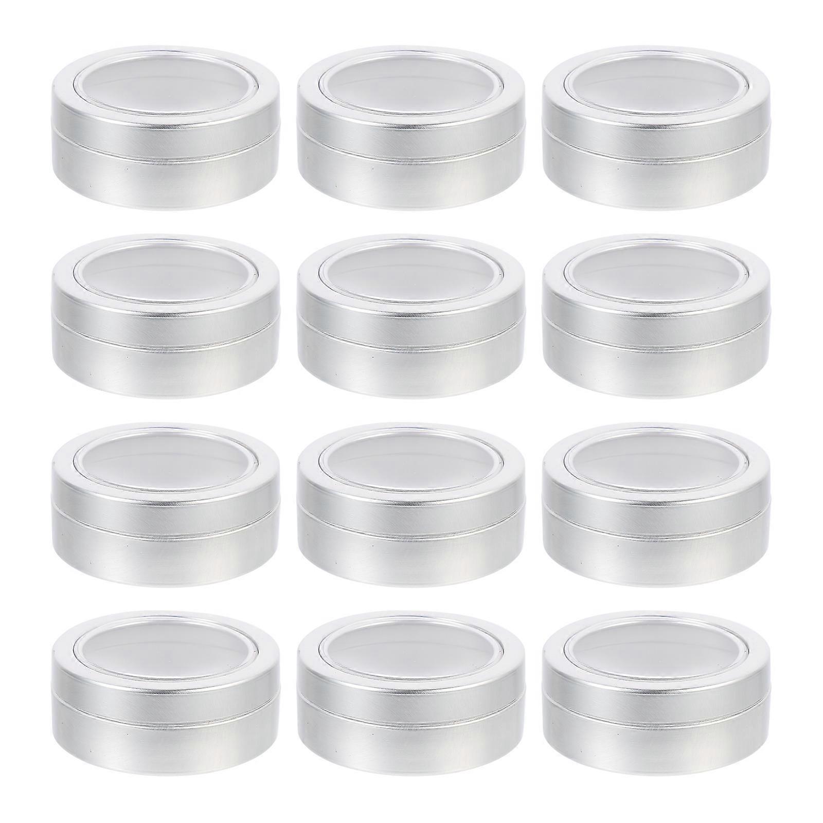 Cosmetics Container Jars Aluminum Jars Storage Containers With Lids Diy Enthusiasts 12Pack