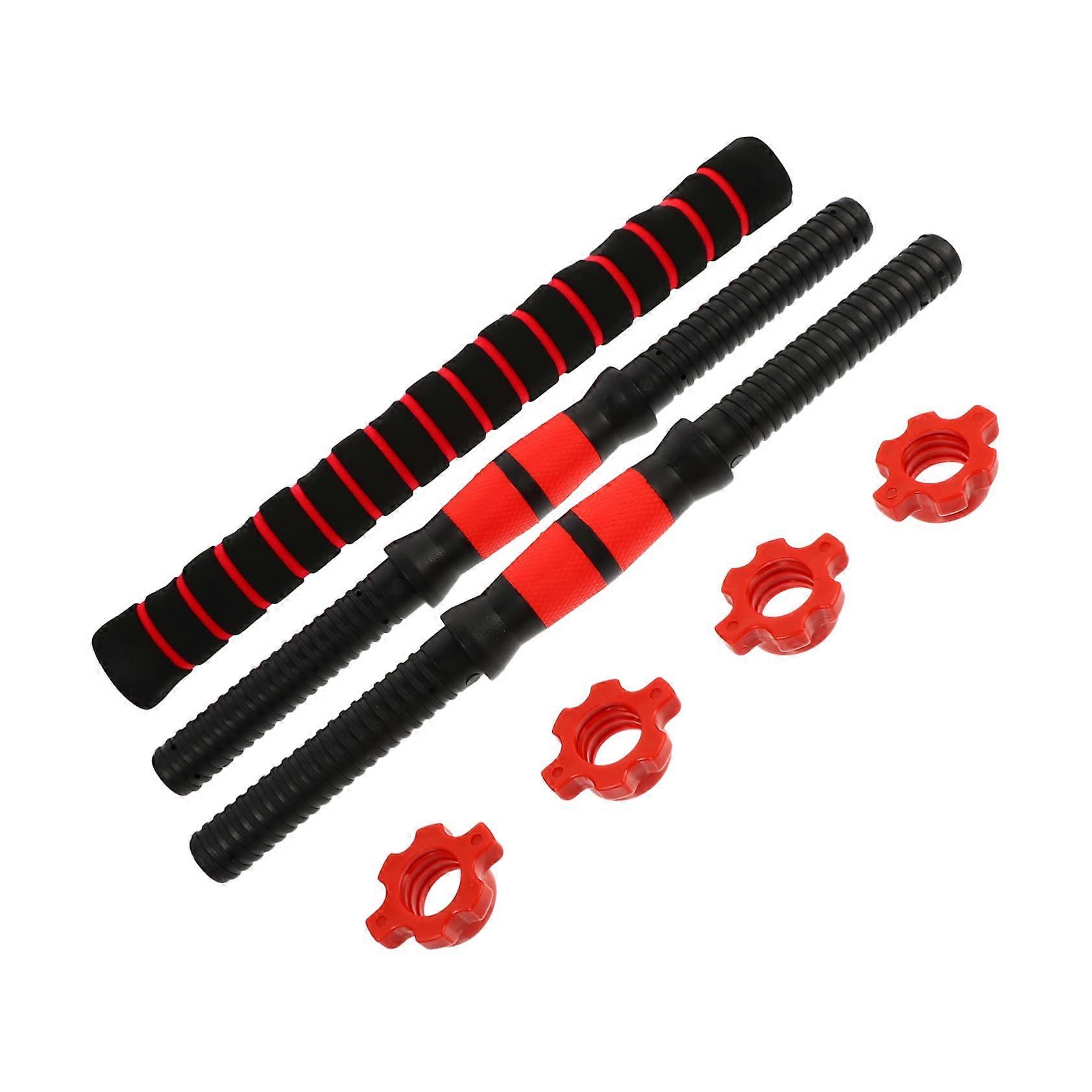 1 Set Dumbbell Bar Straight Bar Barbell Screw Closure Barbell Replacement Bar Adjustable Barbell Barbell Handle Bar Collar Extension PVC Ref: 8917