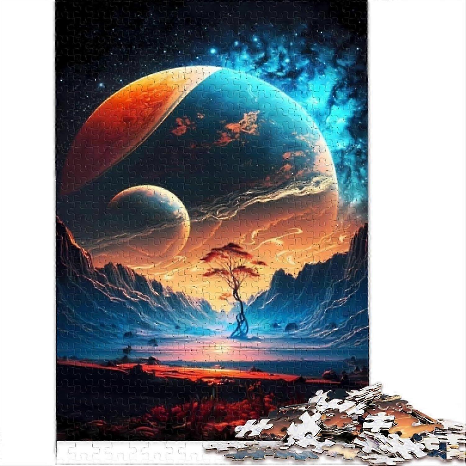 Einfache Puzzles für Erwachsene New Earth Universe Kosmos Puzzles für Erwachsene 1000 Teile Papppuzzles Erwachsene Geschenke Zuhause Lernspiele DIY To