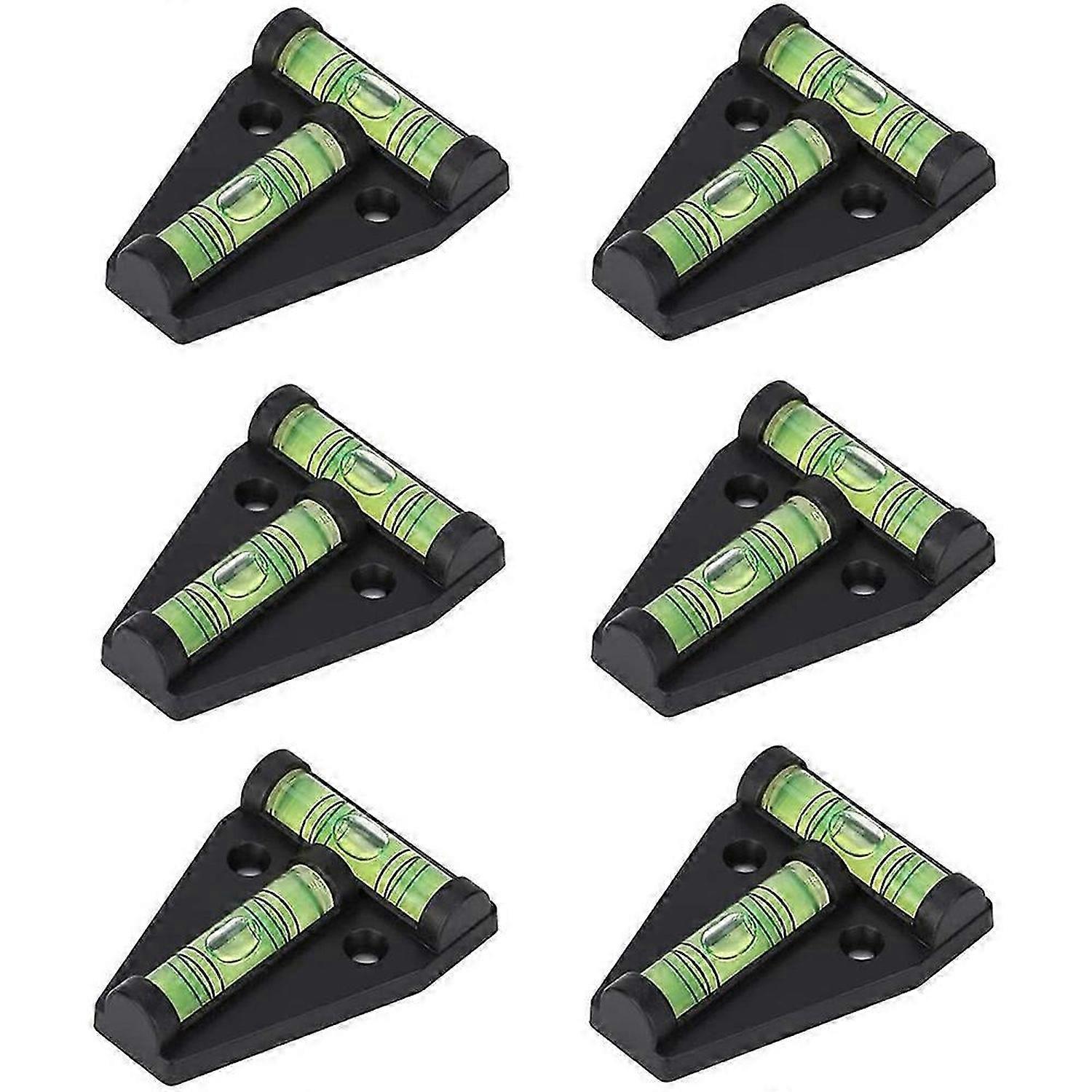 6 Pack RV T Level, 2 Way T-Type Cross Check Bubble Level for Caravan RV Camper Trailer Motorhome Mac